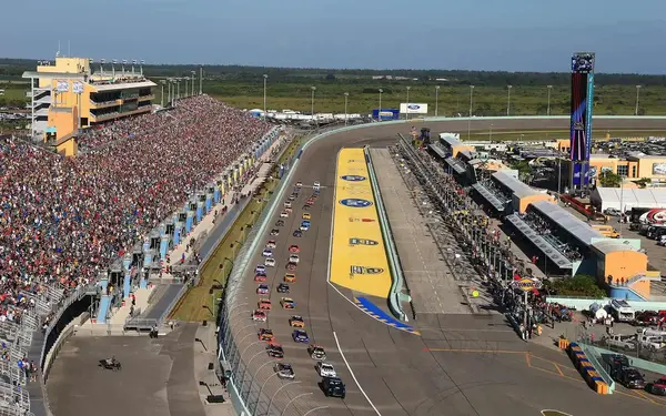 Aerial view of NASCAR at Homestead Miami Speedway