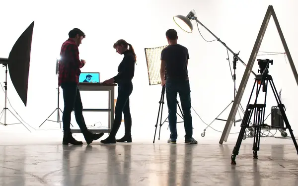 Stock image of film production studio