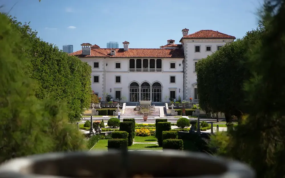Back of Vizcaya Museum & Gardens main building