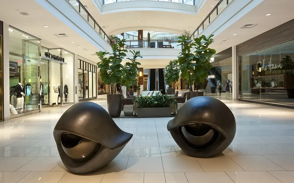 Eye Benches sculptures at Aventura Mall by Louise Bourgeois