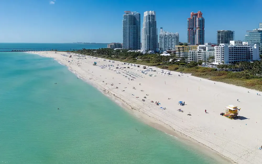 South Beach's world-famous white-sand beach