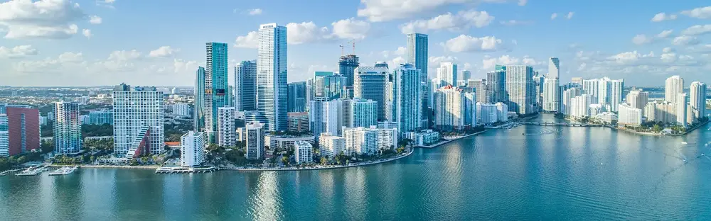 Downtown Miami skyline from Biscayne Bay