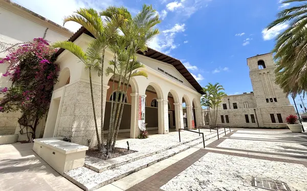 Coral Gables Museum entrance and courtyard