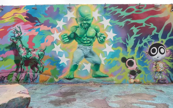 Wynwood Walls angry baby with deer and mouse
