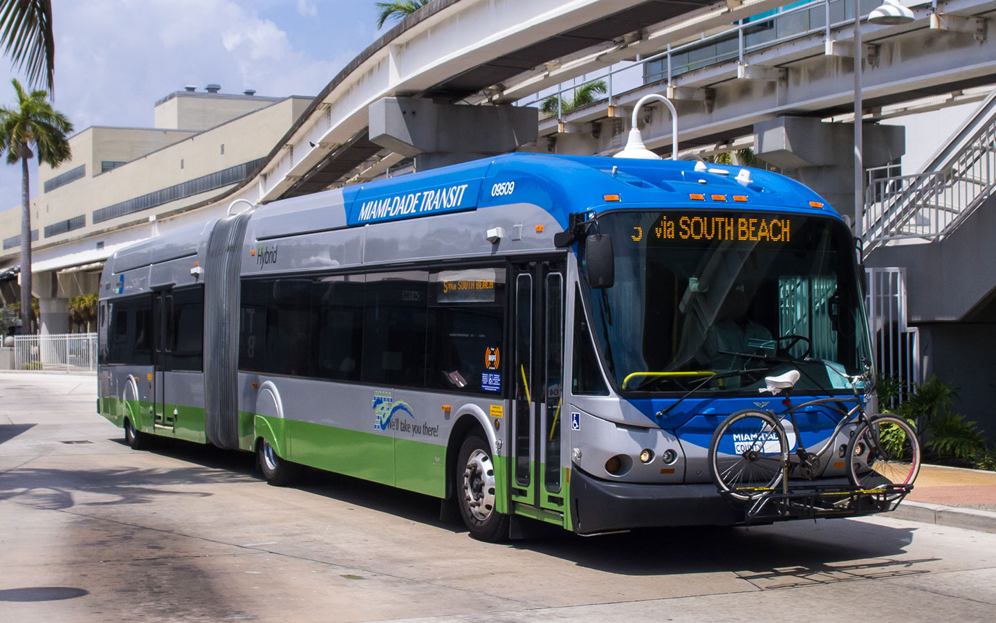 Public transportation metrobus at a bus terminal Public transportation metrobus at a bus terminal